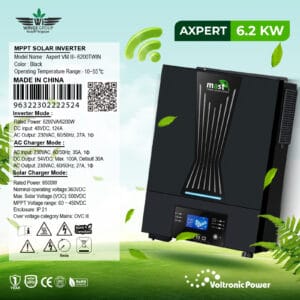 انفرتر طاقة شمسية علامة ماست MAST AXPERT VMIII 6.2 TWIN
