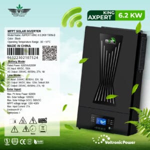 انفرتر طاقة شمسية علامة ماست MAST AXPERT KING 6.2KW-48V TWIN